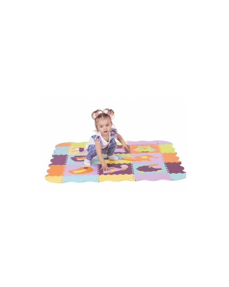 Covoras Puzzle Animalute Vesele 92x92 cm - Babygreat - imagine 6