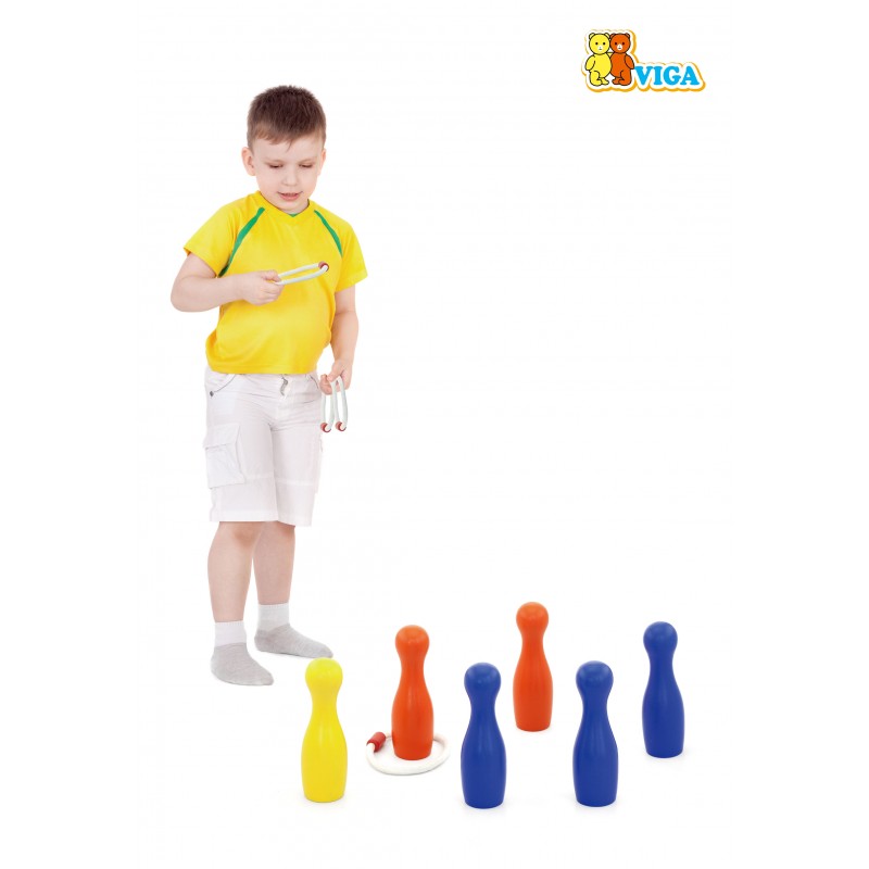Set Bowling Viga Lemn, Joc Exterior - imagine 3