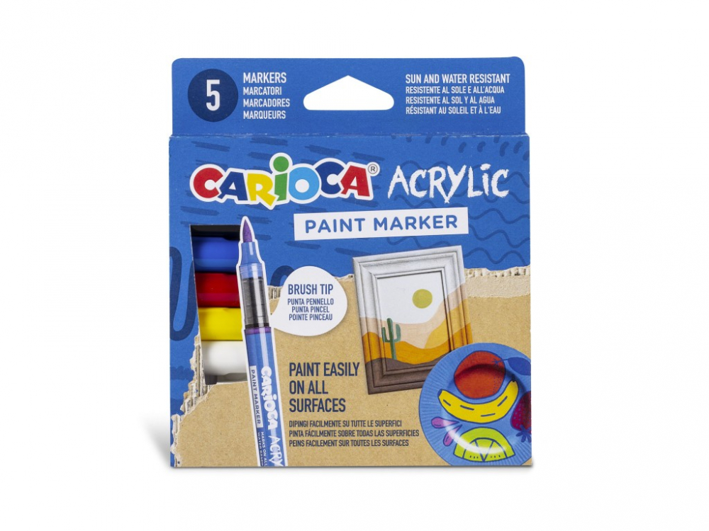 Markere Carioca Acrilice - Vârf Pensulă Creativă