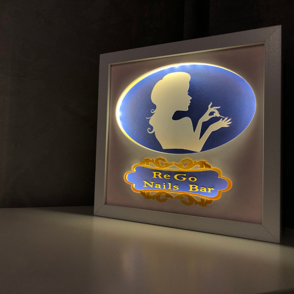 Tablou Luminos Logo 009 Noorhandmadeatelier - Decor 3D