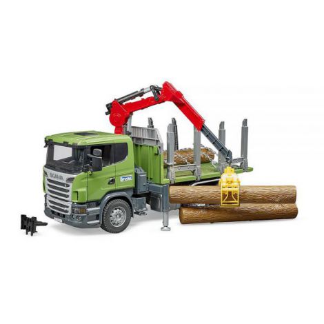 Camion Forestier Scania cu Macara Bruder - imagine 5