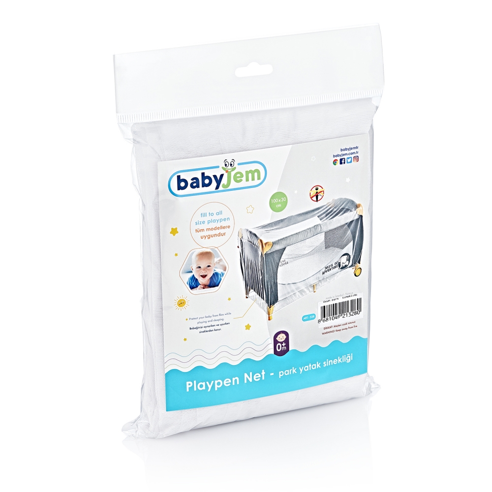 Plasă insecte patut BabyJem, protecție elastică - imagine 2