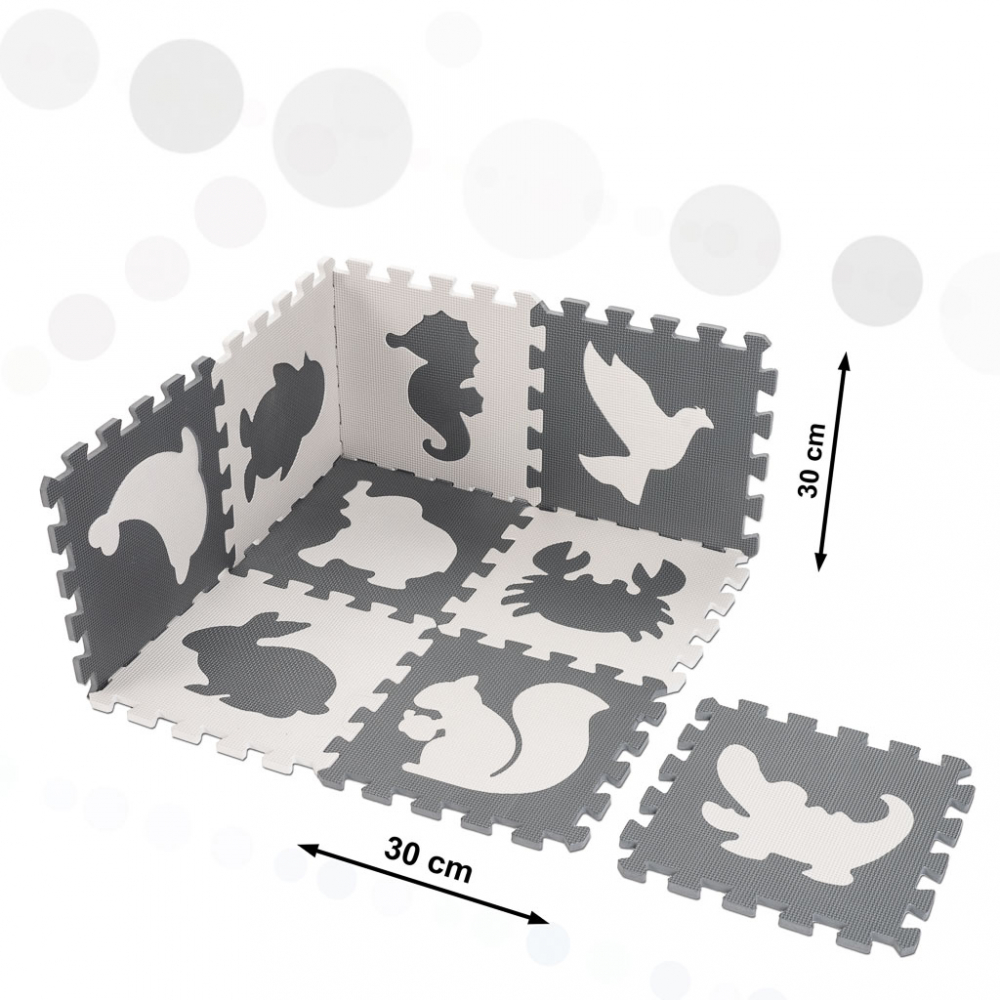 Covoras Puzzle Ikonka 9 piese - Spațiu de joacă sigur - imagine 6