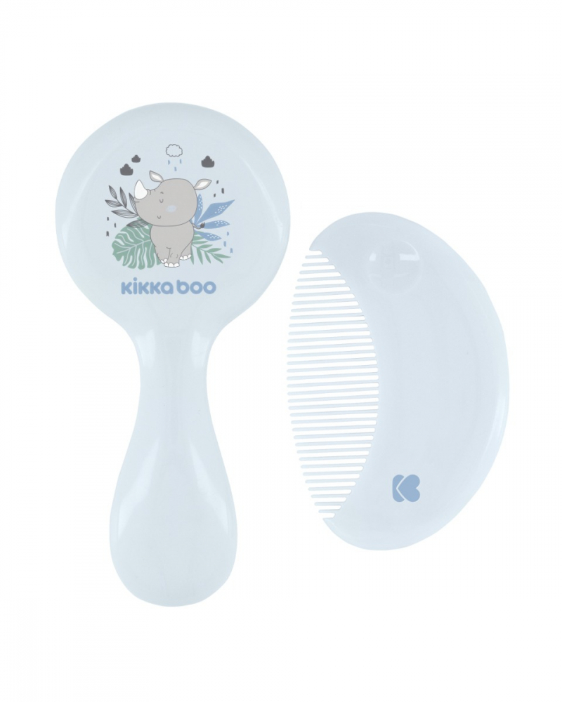 Set Perie și Pieptan KikkaBoo Savanna, Peri Naturali - imagine 2