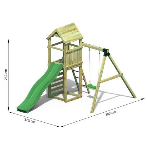 Complex Joacă Lemn Fungoo Gaia - Tobogan 2.2m - imagine 4