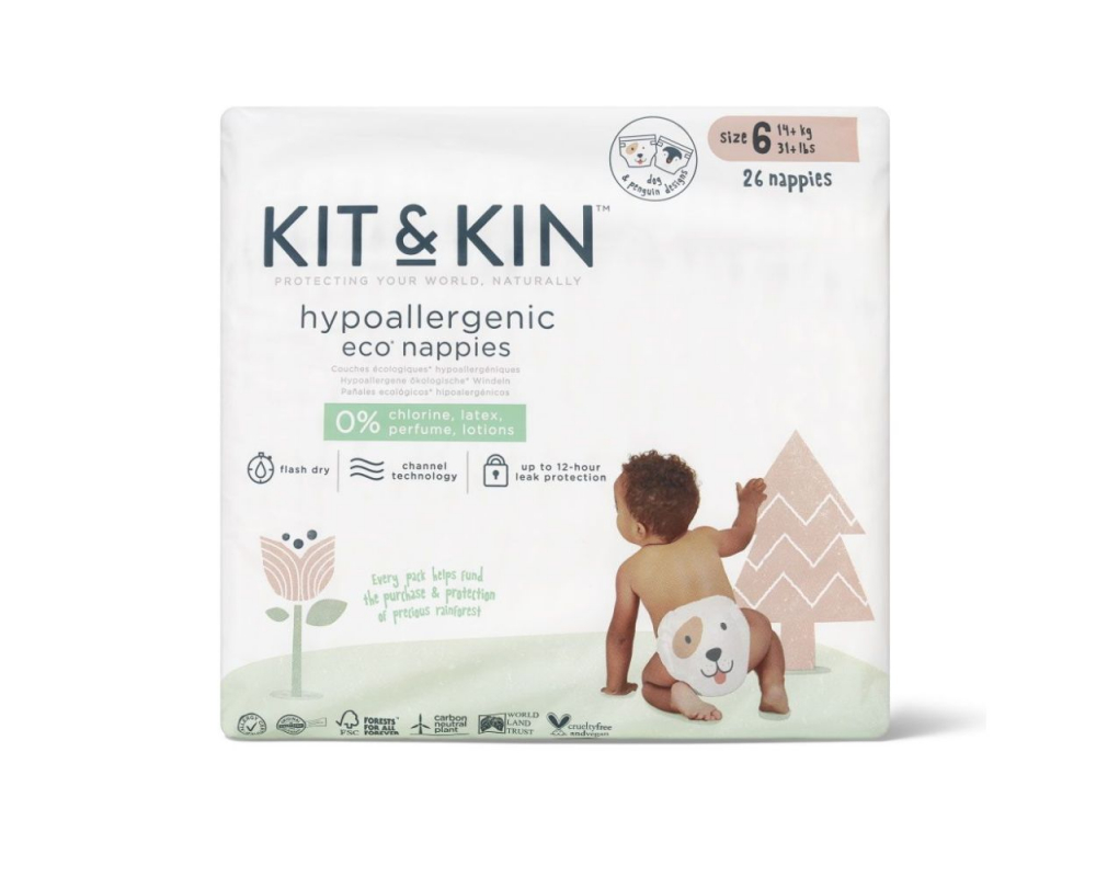 Scutece Hipoalergenice Eco KitKin, 96 buc, M.6