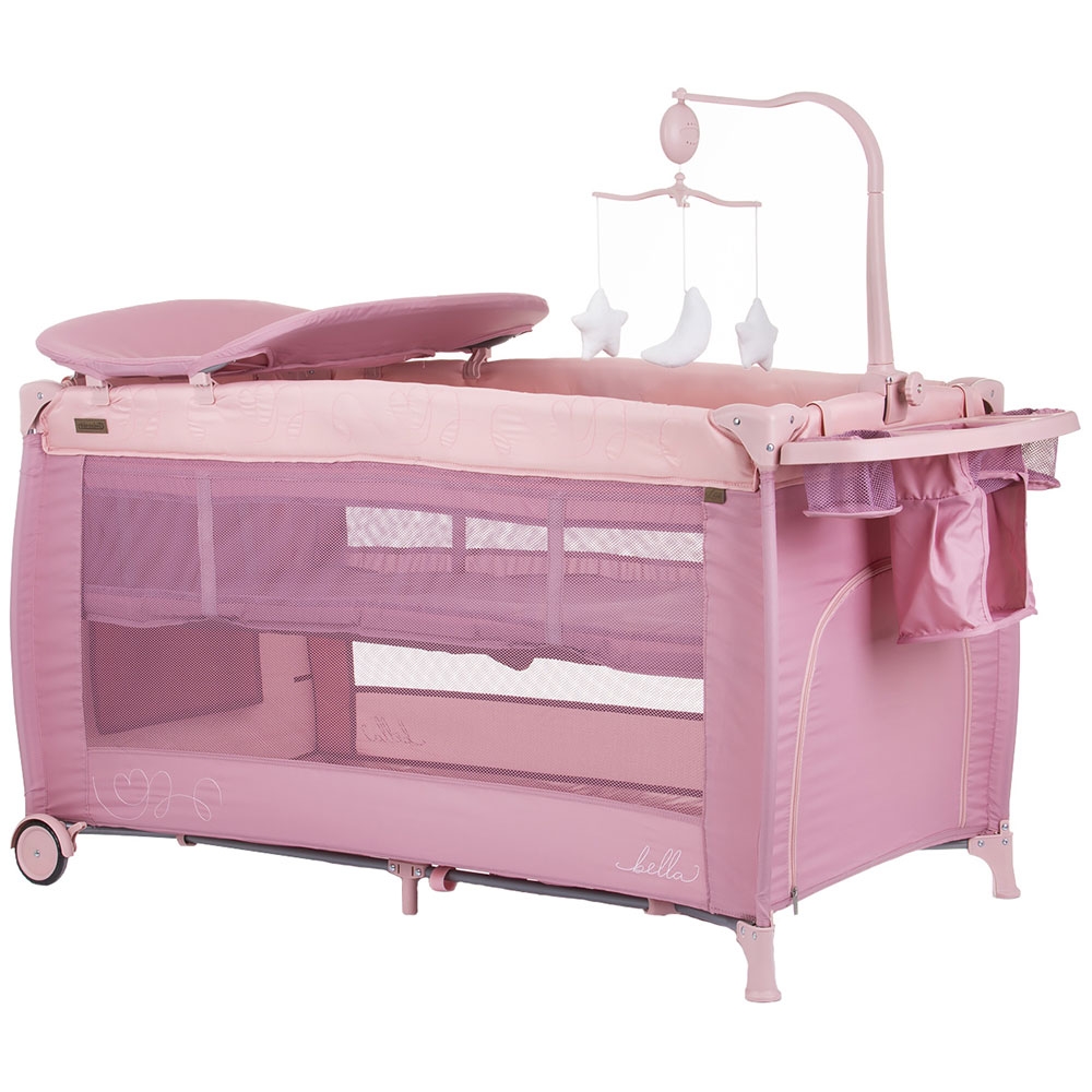 Pătuț Pliabil Chipolino Bella Rose, 0-15 kg - imagine 2