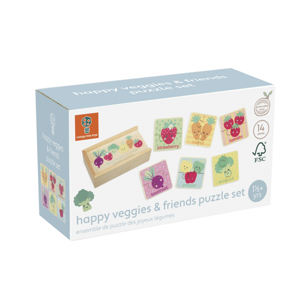 Puzzle Legume Lemn în Cutie | Orange Tree Toys