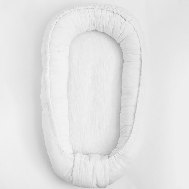 Cosulet Bebelus New Baby Muselina, 80x50 cm, Alb
