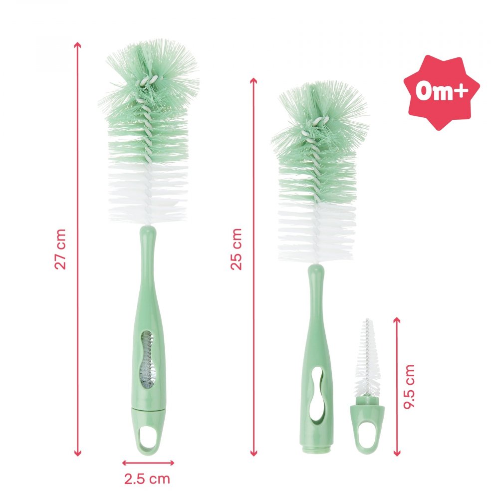 Perie biberoane 2in1 Badabulle Verde - imagine 2