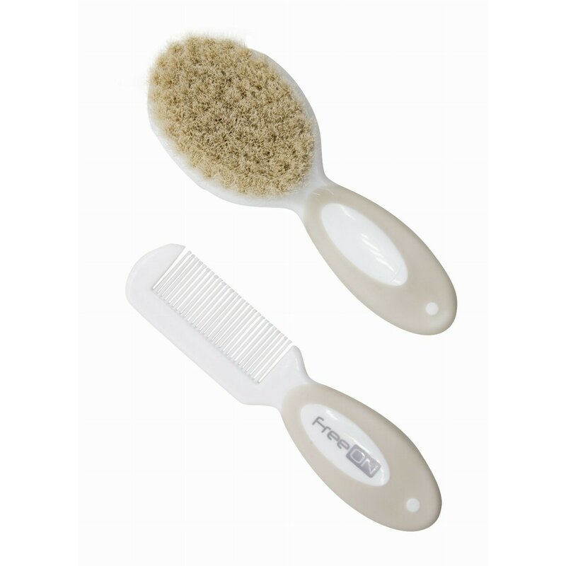 FreeON Set perie pieptene peri naturali bebelusi