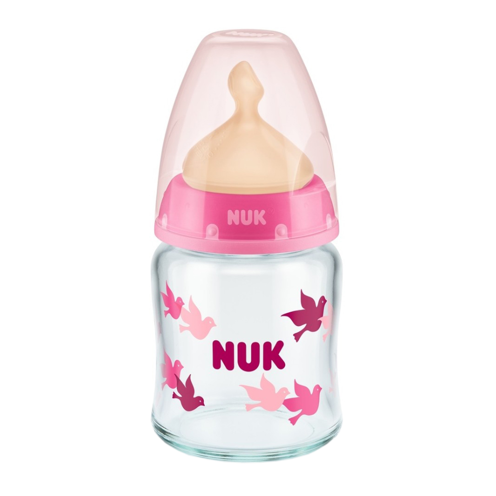 Biberon NUK First Choice 120ml, Roz, 0-6 luni - imagine 2