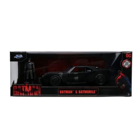 Jada Batmobile 1:24 Metal, Usi și Figurină - imagine 2