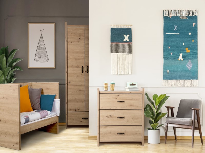 Mobilier Klups Amelia Oak, Camera Copii Sigură și Elegantă - imagine 3