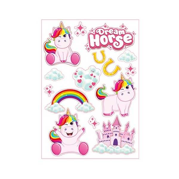 Set Stickere Perete 3D Unicorn Toi-Toys