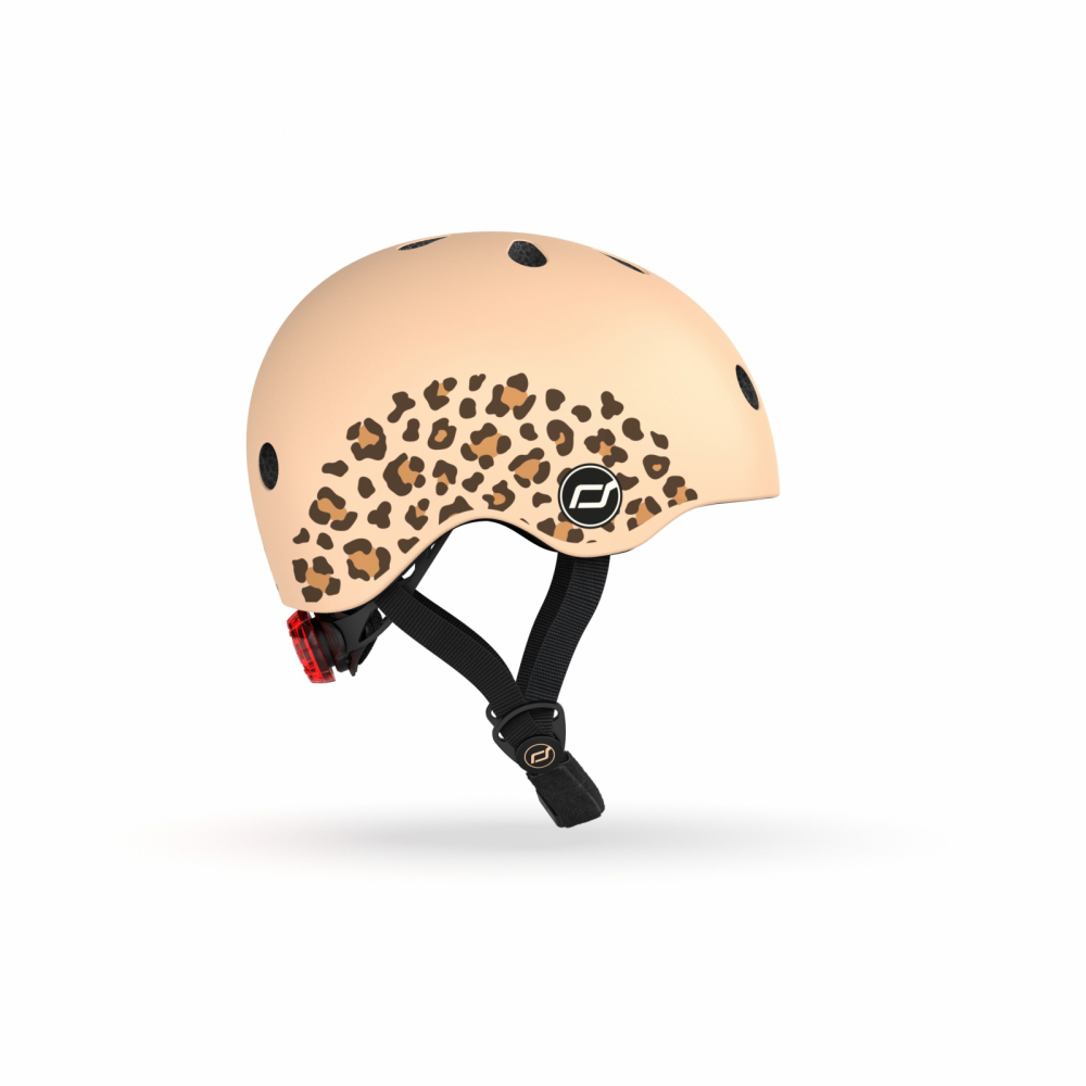 Casca Copii Scoot and Ride LED, Magneți, Leopard 45-51cm - imagine 7