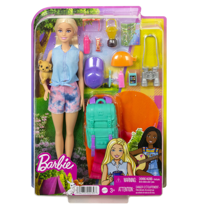 Barbie Camping Malibu cu Accesorii, Aventură în Natură