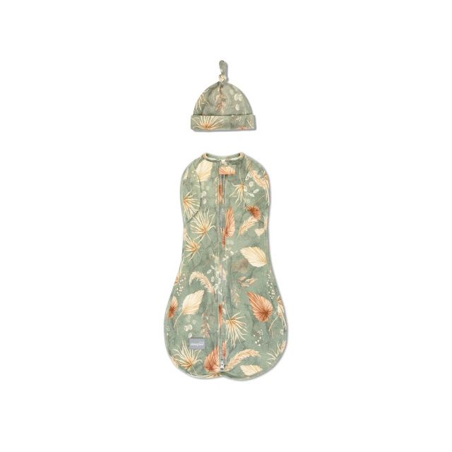 Nor pufos Swaddle Boho Green - confort sigur - imagine 2