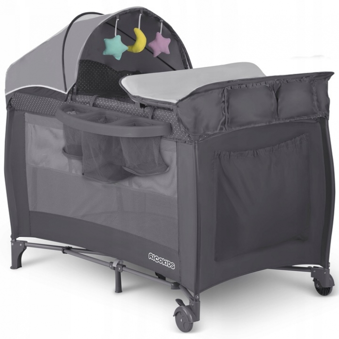 Patut pliabil Ricokids RK-242 Antracit cu accesorii - imagine 9