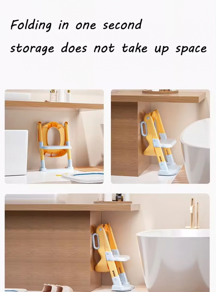 Reductor Toaleta Little Mom Pliabil cu Scară - imagine 9