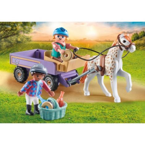 Playmobil Carută cu Ponei - Joc Creativ - imagine 3