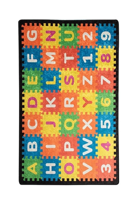 Covor Antiderapant Copii Puzzle 100x150 cm Chilai Home - imagine 4