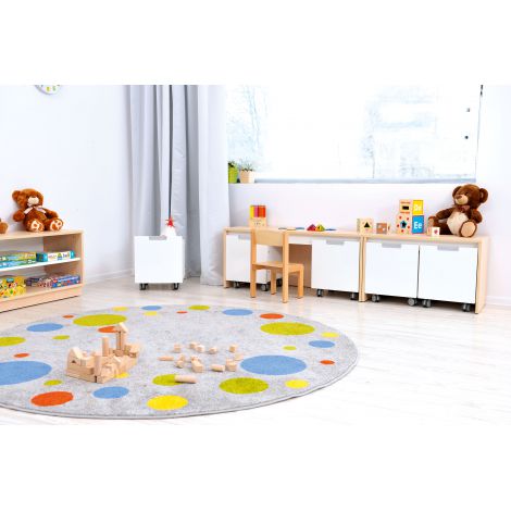 Cutie pe roti Quadro Alb | Depozitare Mobila Moje Bambino - imagine 5