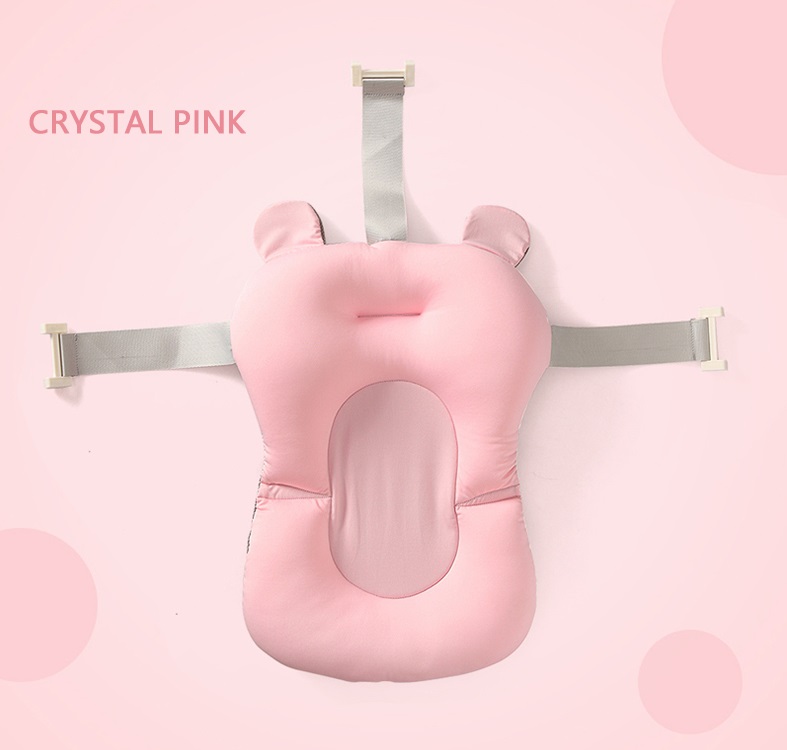 Hamac baie Little Mom Baby Pink, ergonomic și sigur - imagine 2