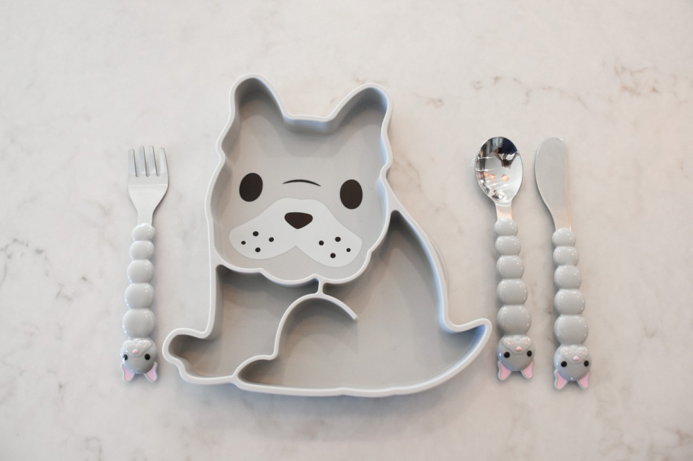 Farfurie Silicon Melii Bulldog cu Ventuză - imagine 4