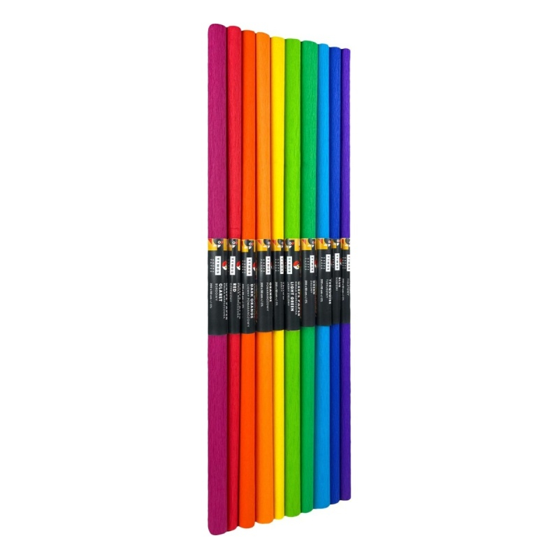 Hartie Creponata Colorart, 10 Culori Intense, 50x200 cm