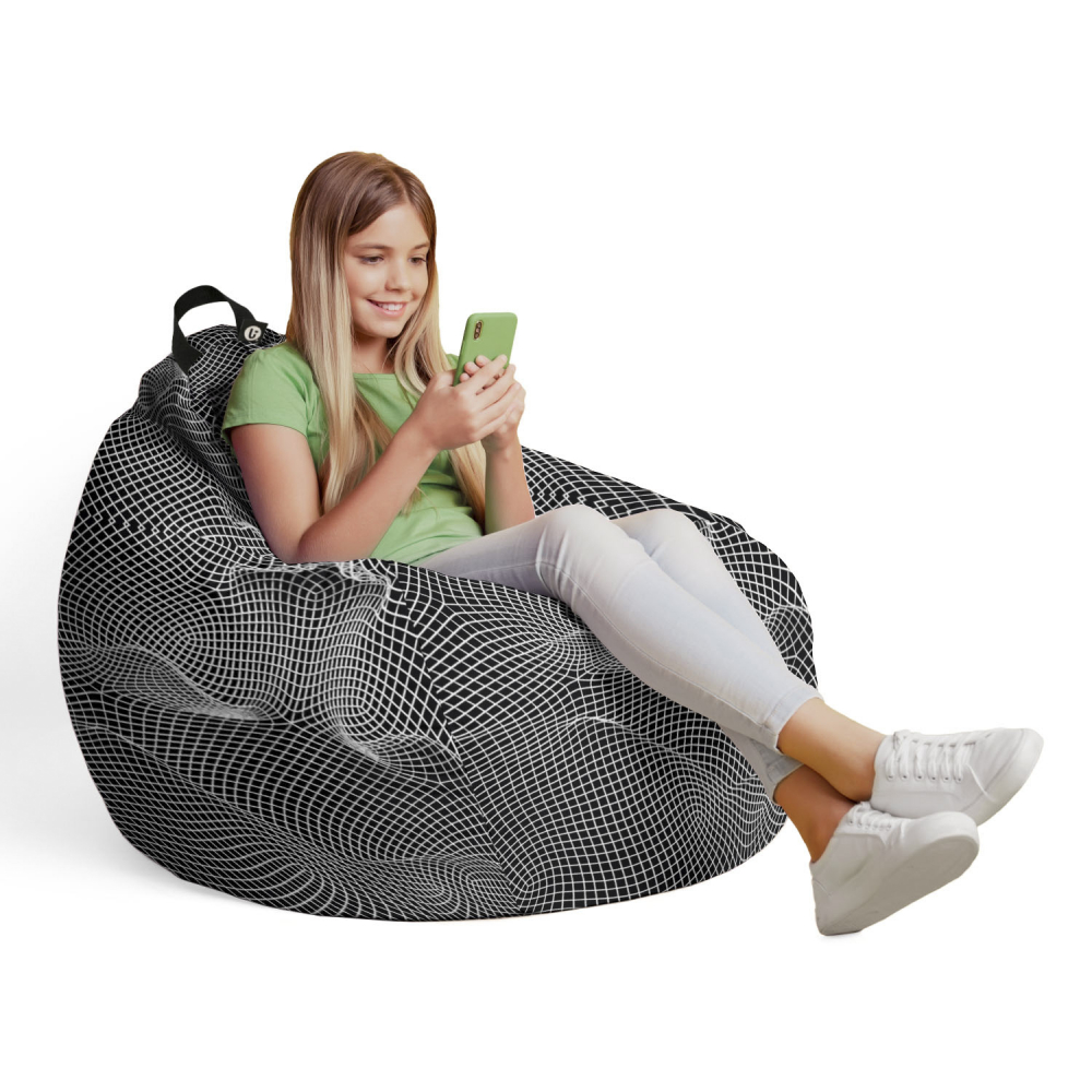 Husa Bean Bag Tip Para Topografic Negru Updeco - imagine 4