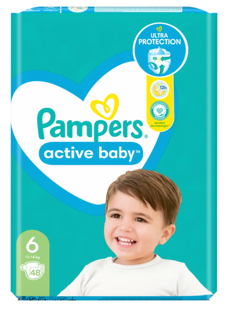Pampers Active Baby Jumbo Marimea 6, 48 buc
