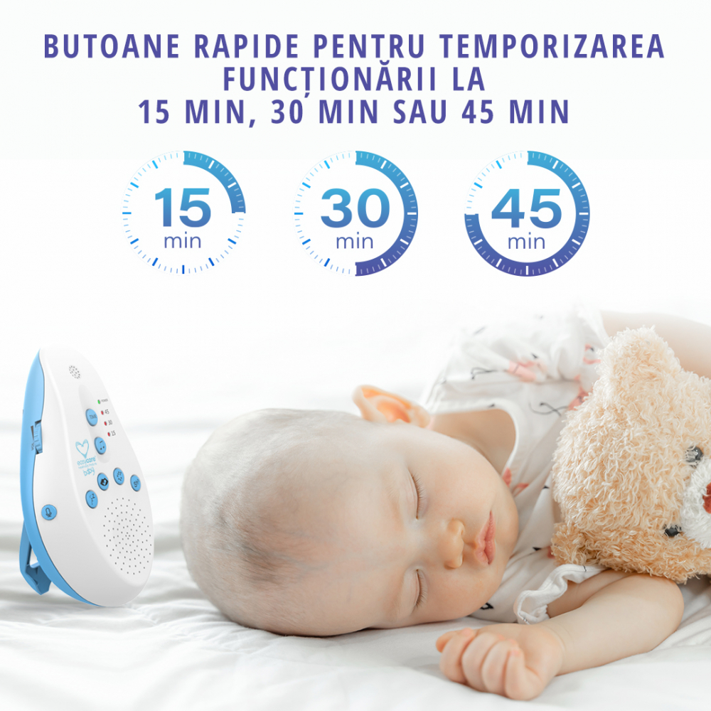 Emitator Sunete Albe Easycare Baby 4 în 1, Somn Liniștit - imagine 3