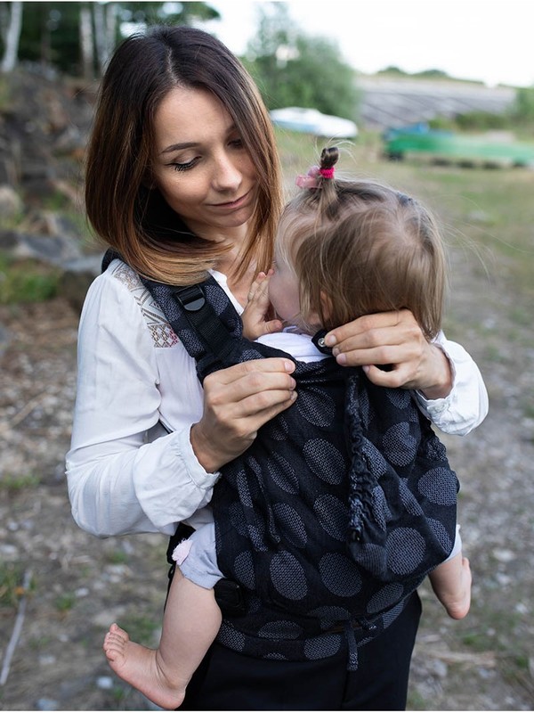 Marsupiu Kinder Hop Ergonomic Dark Grey - imagine 2
