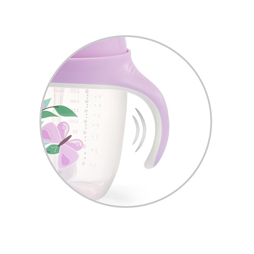 Cana cu pai Babyono, 240 ml, Mov - imagine 3