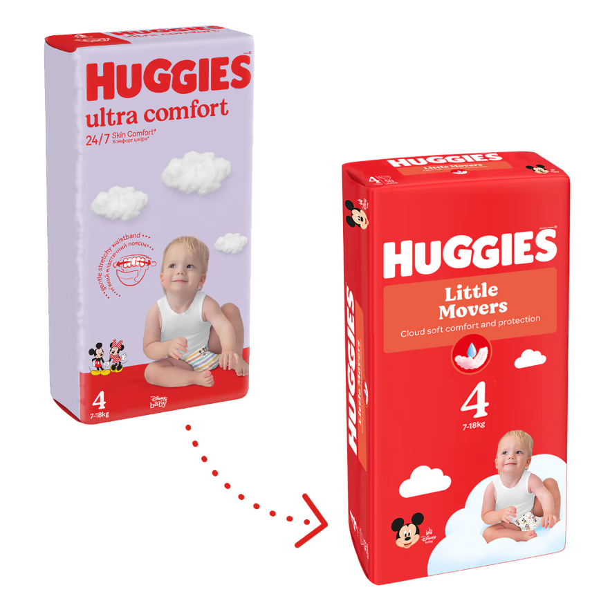 Scutece Huggies Ultra Comfort, Nr.4, 132 buc