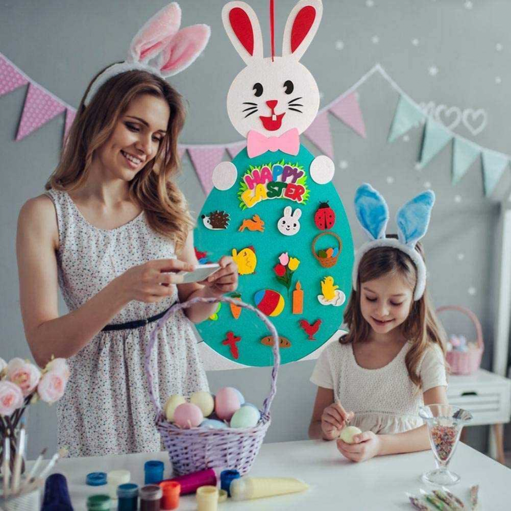 Iepuras fetru Bambinice - jucarie educativa 95cm - imagine 5