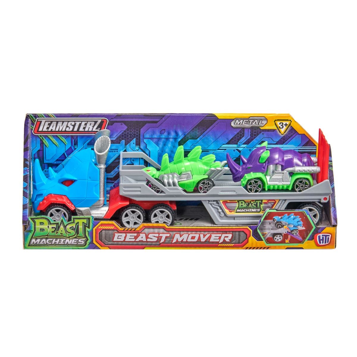 Teamsterz Transportor 2 Masini Verde-Mov