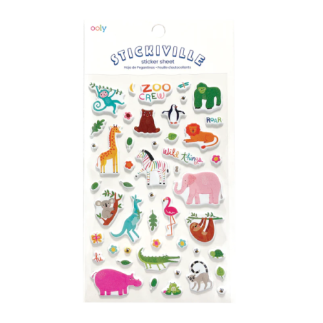 Ooly Stickiville Zoo Crew Abtibilduri Pufoase