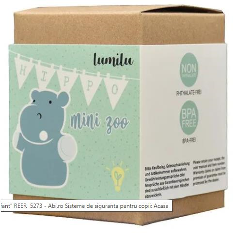 Lampa veghe LED Hipopotam Reer Lumilu - imagine 7