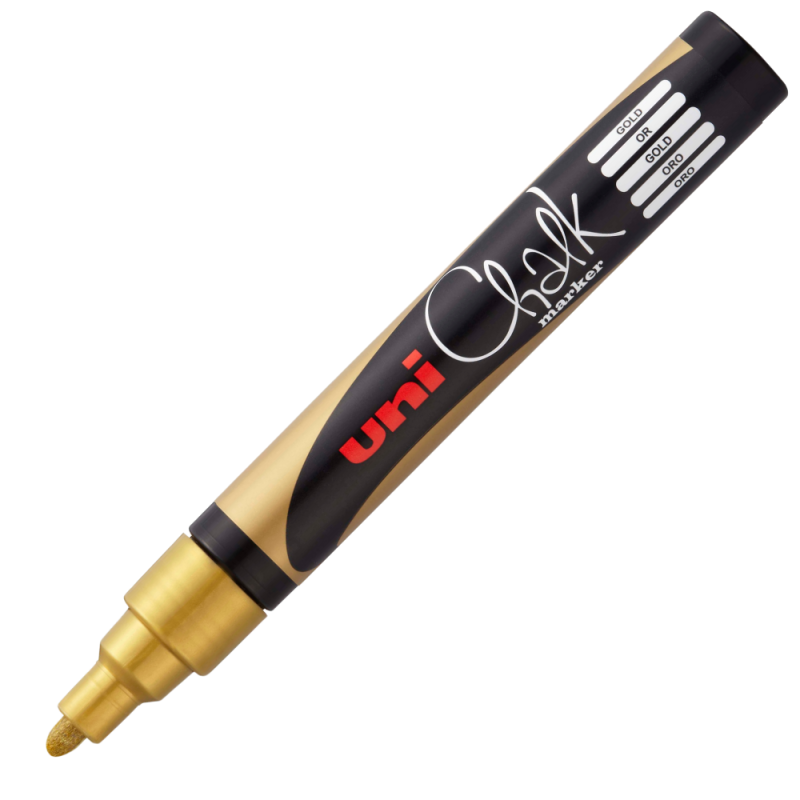 Marker Cretă Lichidă Auriu Uni Chalk 1.8-2.5mm