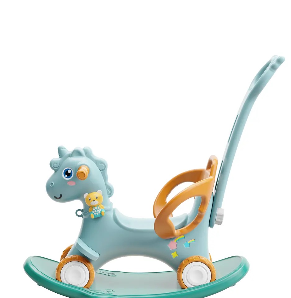Balansoar 3 in 1 Nichiduta Unicorn Albastru cu Mânere - imagine 4