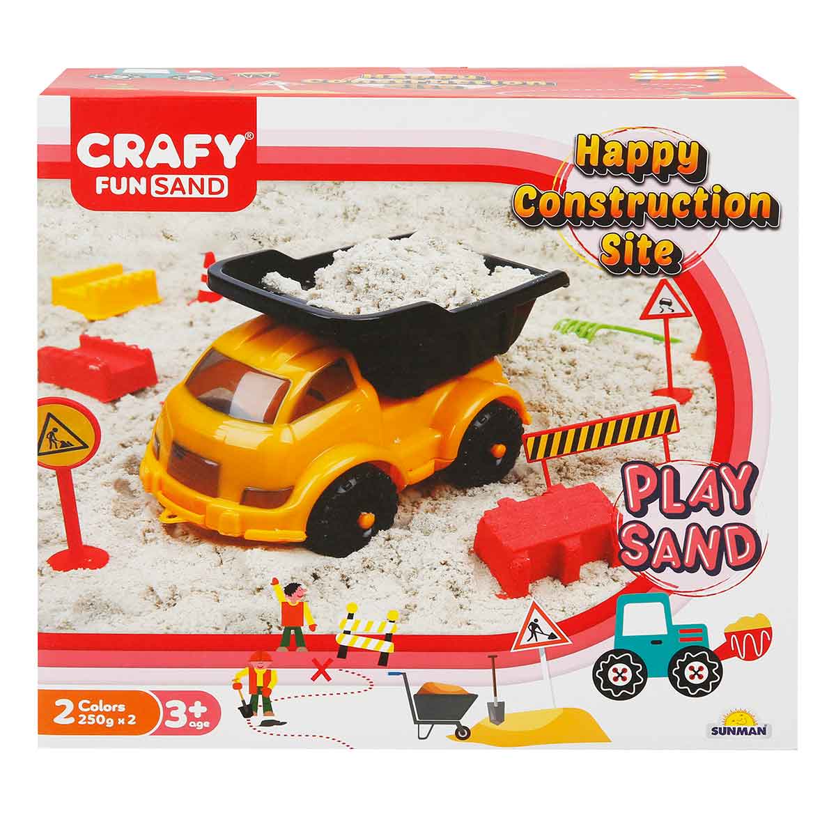 Set Nisip Kinetic Crafy Happy Construction Site 500g