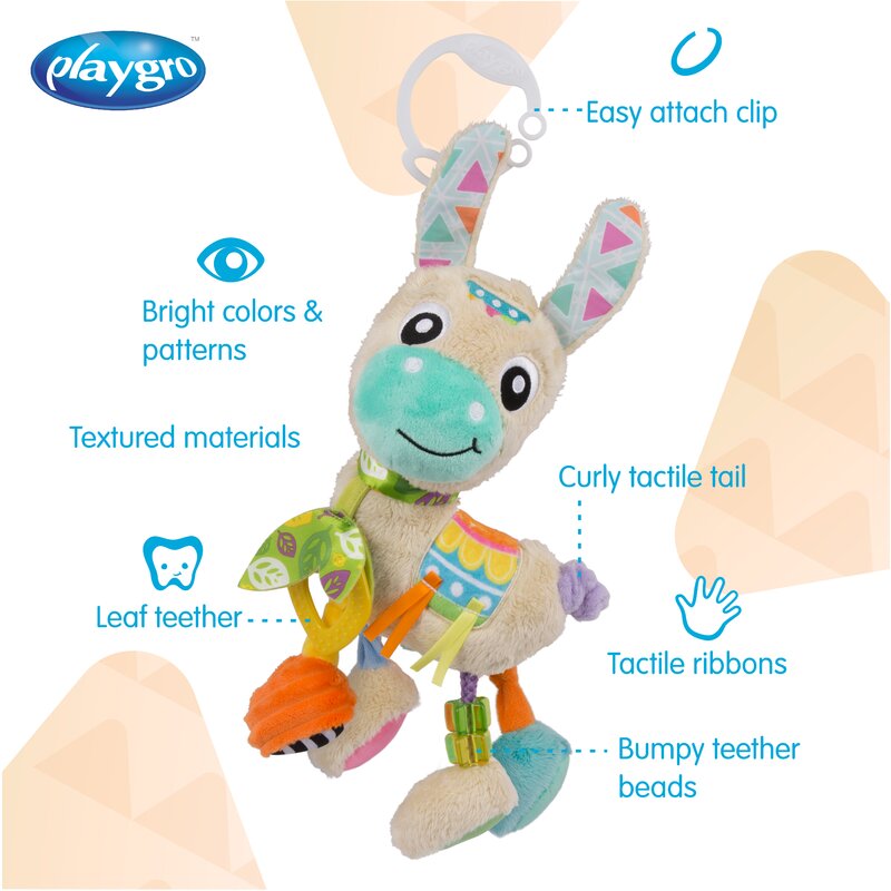 Playgro Lupe Llama Jucărie Senzorială cu Inele - imagine 4