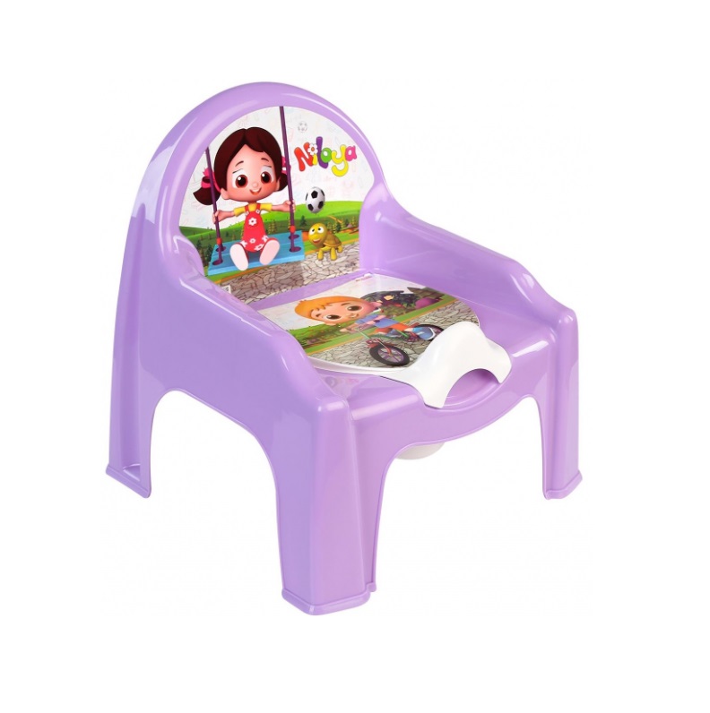 Olita tip scaunel Dede cu capac, Mov - imagine 2
