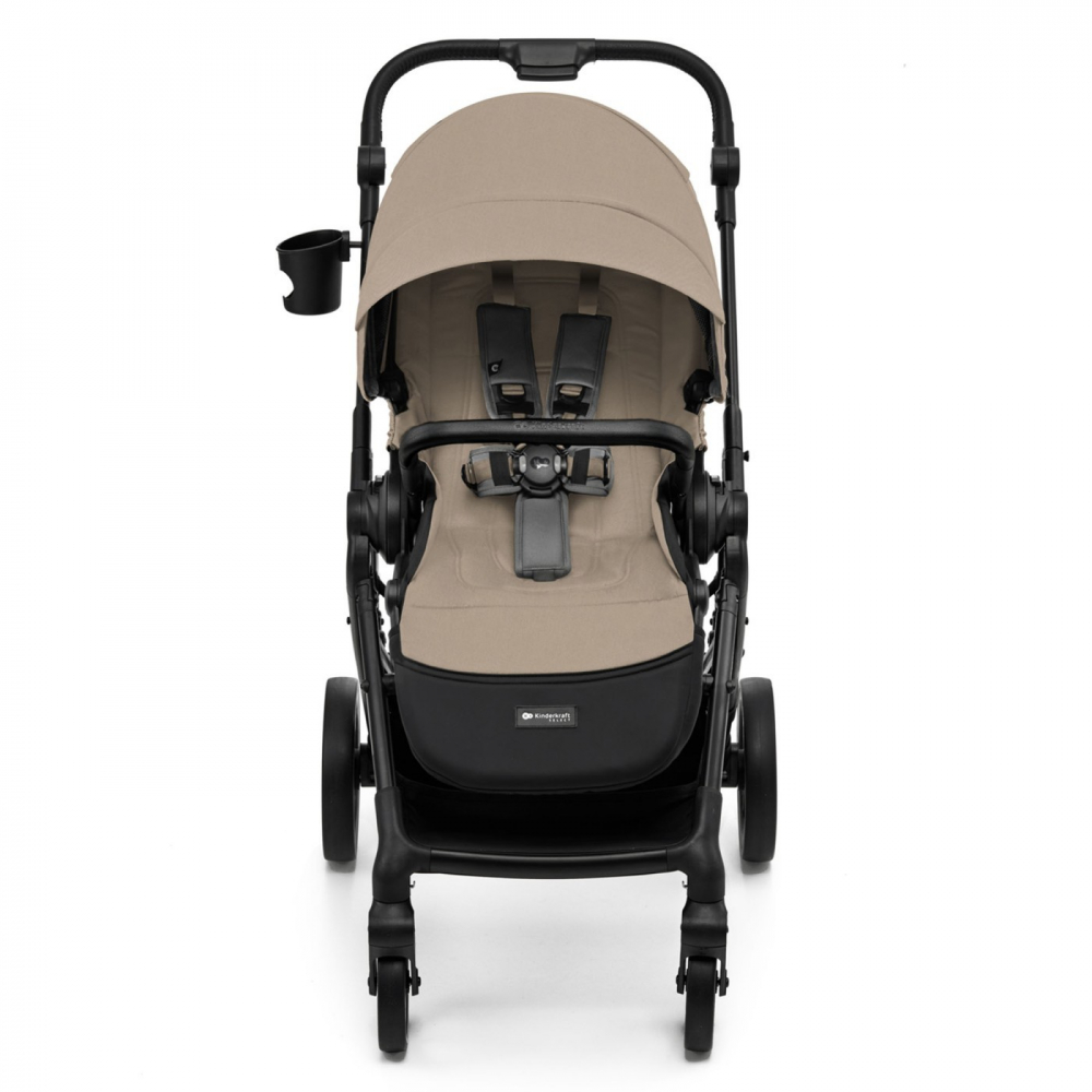 Carucior Kinderkraft Yoxi Beige Sport pana la 27kg