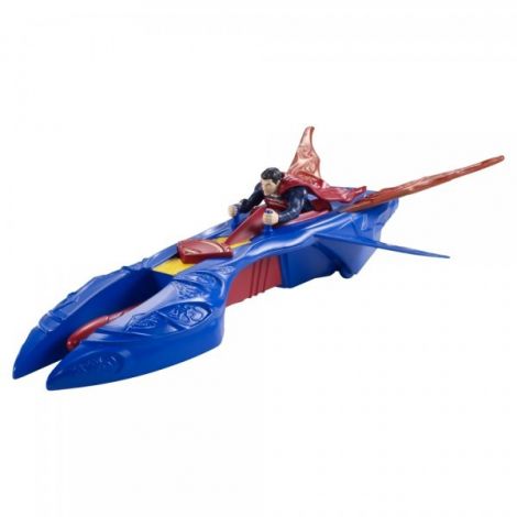 Figurina Man of Steel + Navă Kryptonian Interceptor Mattel