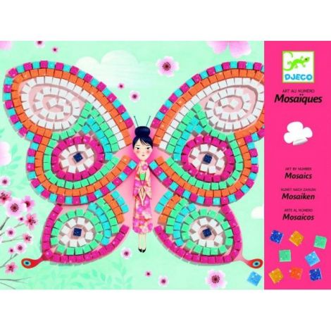 Mozaic Djeco Fluturi | Joc Creativ Arta prin Numere
