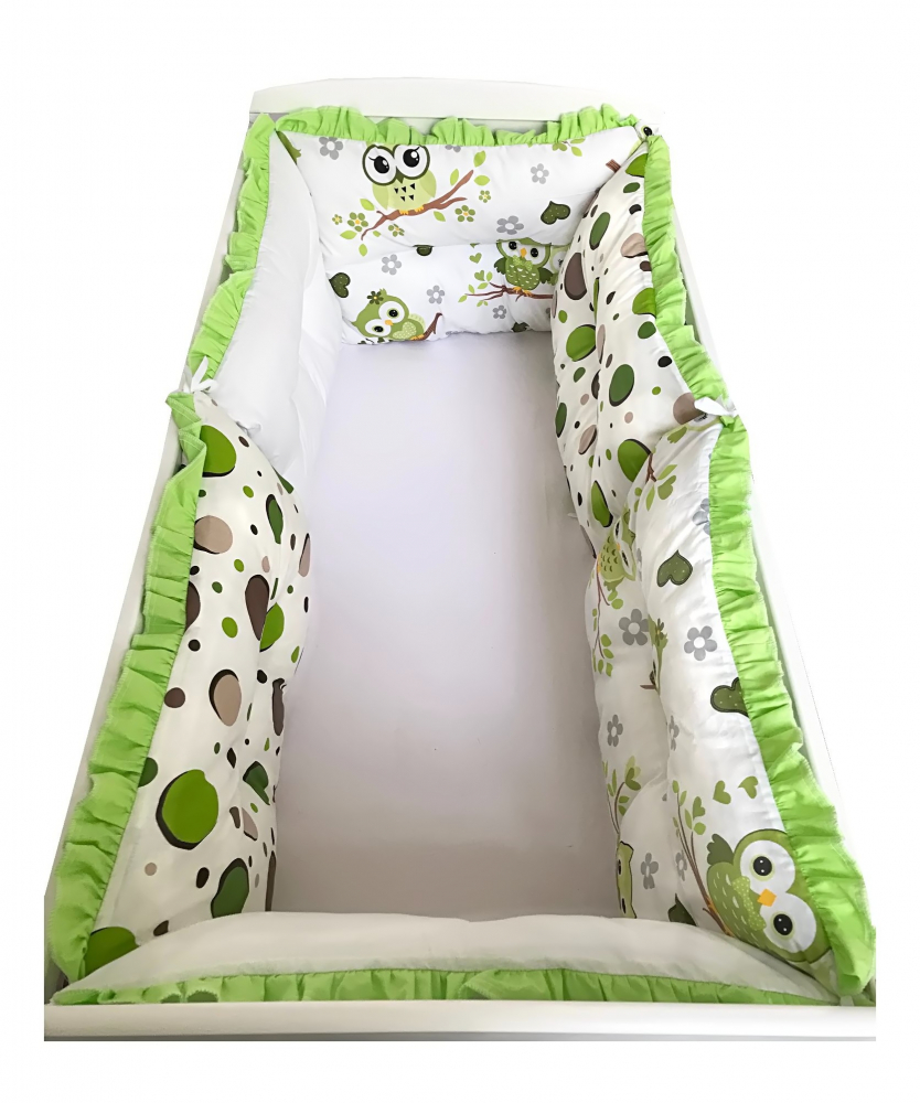 Set Lenjerie Patut Deseda, 120x60 cm cu 6 Aparatori Pufoase