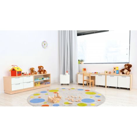 Dulap Quadro Moje Bambino pe roti, Depozitare Eficienta - imagine 7